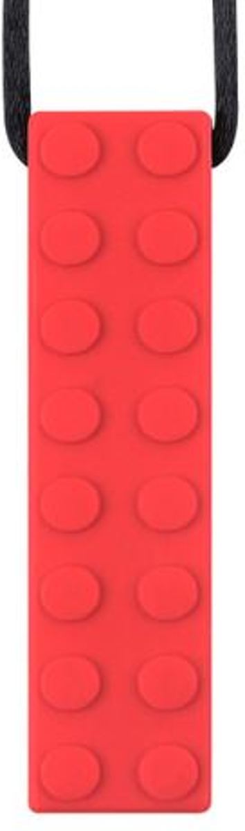 Bijtketting Kauwketting | Lego bouwblok Rood